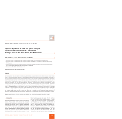 Opposite hysteresis of sand and gravel transport upstream and