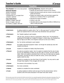 Taxation - iCivics