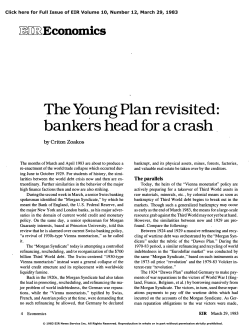 The Young Plan Revisited: Bankers Head for a Crash