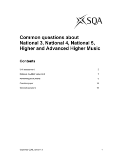 Common questions about National 3, National 4, National 5, Higher