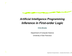 Inference in First-order Logic