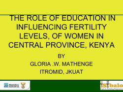 the role of education in influencing fertility levels, of