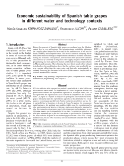 Economic sustainability of Spanish table grapes in different water