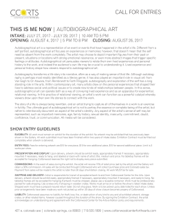 call for entries - Cottonwood Center for the Arts