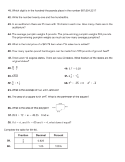 Pre-Algebra Diagnostic Test - Homeschool