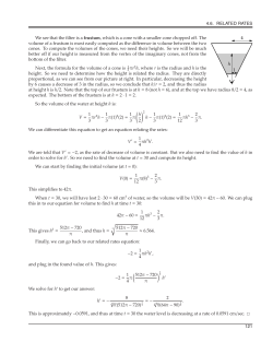4.6. RELATED RATES 1 4 h We see that the filter is a frustum, which