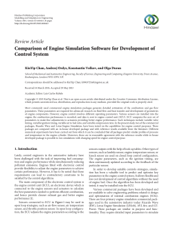 Comparison of Engine Simulation Software for Development of
