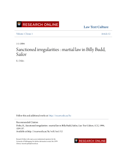 Sanctioned irregularities : martial law in Billy Budd