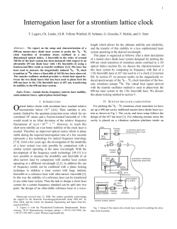 Interrogation laser for a strontium lattice clock