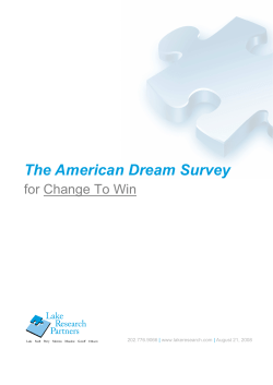 American Dream Survey Executive Summary