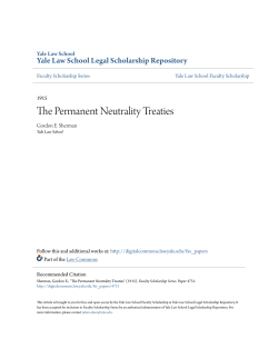 The Permanent Neutrality Treaties
