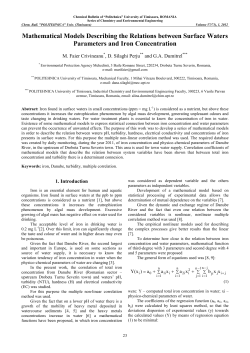 Mathematical Models Describing the Relations between Surface
