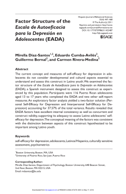 Factor Structure of the Escala de Autoeficacia para la