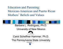 Education and Parenting:Mexican-American and Puerto Rican