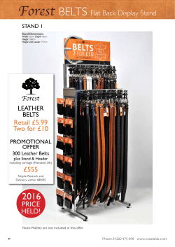 Forest BELTS Flat Back Display Stand