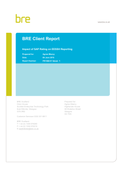 Impact of SAP Rating on EESSH Reporting