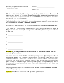 Production Possibilities Frontier Worksheet