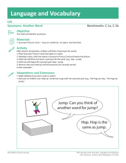 Language and Vocabulary $