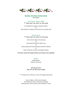 Gardens Christmas Plated Dinner