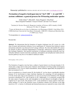Formation of negative hydrogen ions in 7