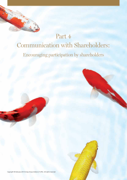 Part 4 Communication with Shareholders: