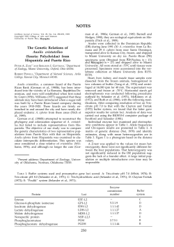 The Genetic Relations of Anolis cristatellus
