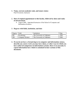 1. Name, current academic rank, and tenure status