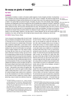 an essay on giants of mankind