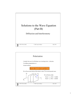 Solutions to the Wave Equation (Part B)