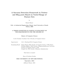 A Sarcasm Detection Framework in Twitter and Blog