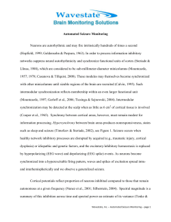 Automated Seizure Monitoring Neurons are autorhythmic and may