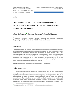 acomparative study on the obtaining of &alpha;lpha