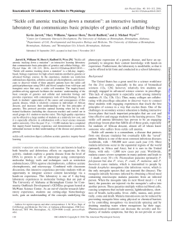 Sickle cell anemia: tracking down a mutation