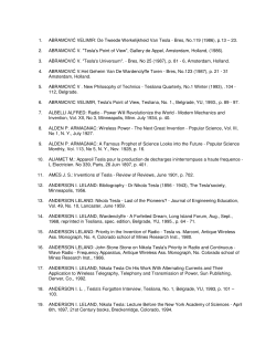 Tesla Bibliography - Cetic Family Tree