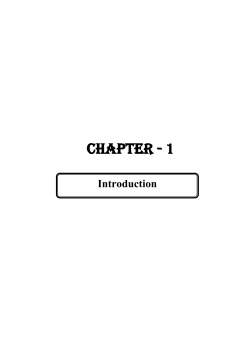 Chapter - 1 - Shodhganga
