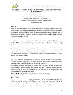 THE EFFECTS OF FONT TYPE CHOOSING ON VISUAL