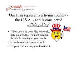 Our Flag represents a living country