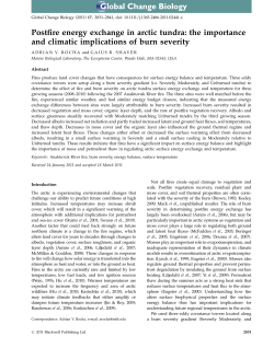 Postfire energy exchange in arctic tundra: the importance and