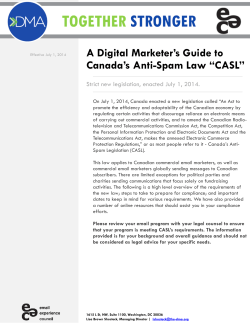 A Digital Marketer`s Guide to Canada`s Anti-Spam Law “CASL”