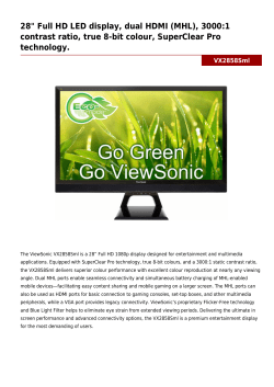 28" Full HD LED display, dual HDMI (MHL), 3000:1 contrast