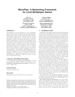 MicroPlay: A Networking Framework for Local Multiplayer Games