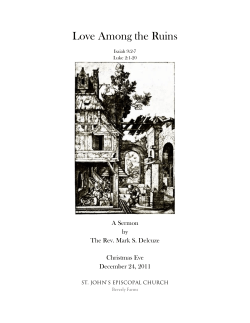 Love Among the Ruins handout - St John`s Episcopal Church