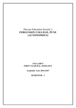 F.Y. B.Sc. - Zoology