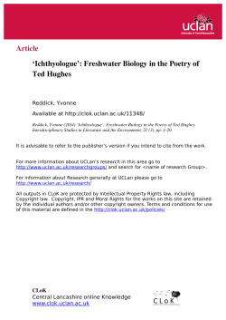 `Ichthyologue`: Freshwater Biology in the Poetry of - CLoK