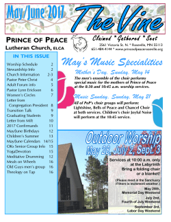 newsletter - Prince of Peace Lutheran Church