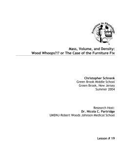 Mass, Volume, and Density - Life Science Teaching Resource