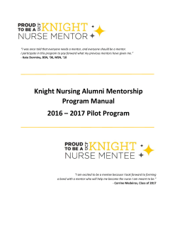 Knight Nursing Alumni Mentorship Program Manual