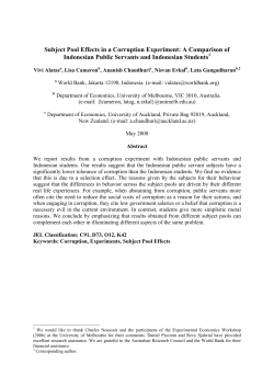 Subject Pool Effects in a Corruption Experiment: A Comparison of