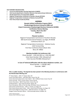 Agenda/Meeting Materials - Reno
