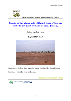 Organic matter stocks under different types of land use in